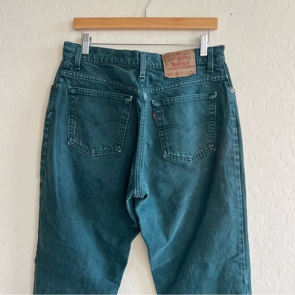 Vintage Levi’s 551 Green/Blue USA Tapered Relaxed Fit Jean - Picture 14 of 15